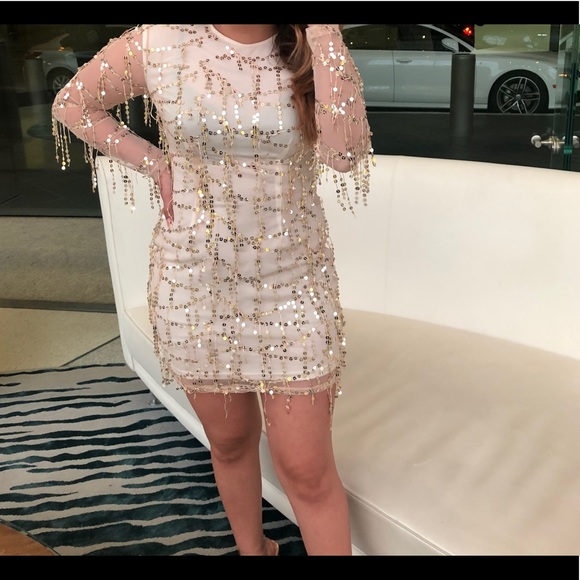 Dresses | Rose Gold Sequin Detail Long Sleeve Bodycon Dress | Poshmark Dresses | Rose Gold Sequin Detail Long Sleeve Bodycon Dress | Poshmark